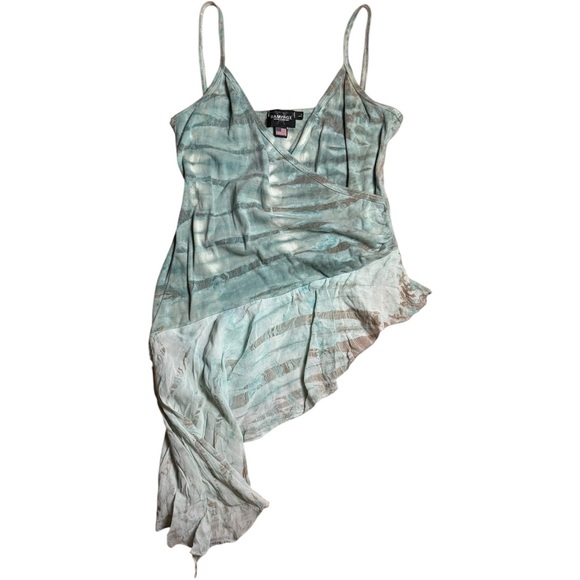 Rampage Tops - Rampage Y2K Watercolor Mermaid Asymmetrical Top